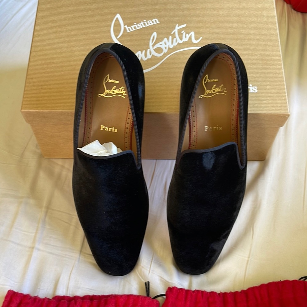 Men’s Louboutin Velvet Loafers